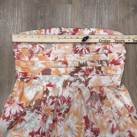 Abercrombie & Fitch Dress Womens Large White Floral Maxi Smocked Pockets NEW - Picture 5 of 14